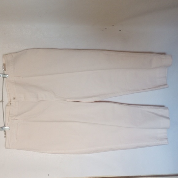 Madewell Slim Emmett Wide Leg Cropped Jeans Off White New - Picture 2 of 6